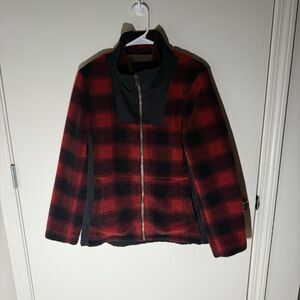 Pendelton Women’s Fleece Canvas Buffalo Plaid Chore Coat Jacket Winter Medium